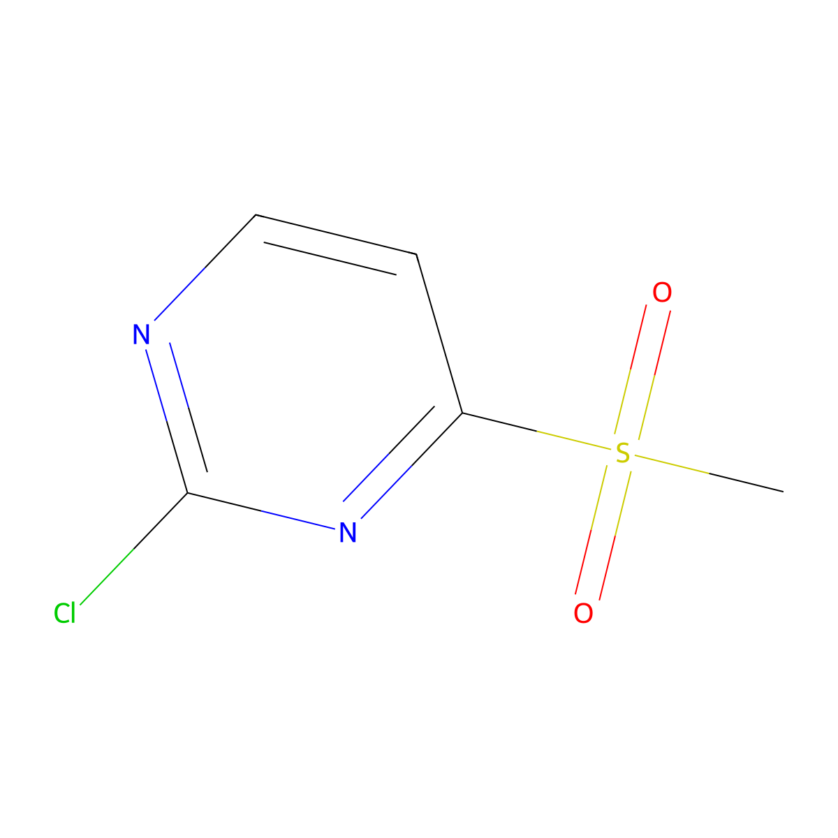 2-Chloro-4-methanesulfonylpyrimidine molecular structure, CAS 1233026-31-7