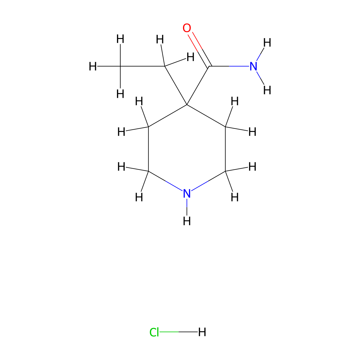 4-Ethylpiperidine-4-carboxamide hydrochloride molecular structure, CAS 1233026-60-2