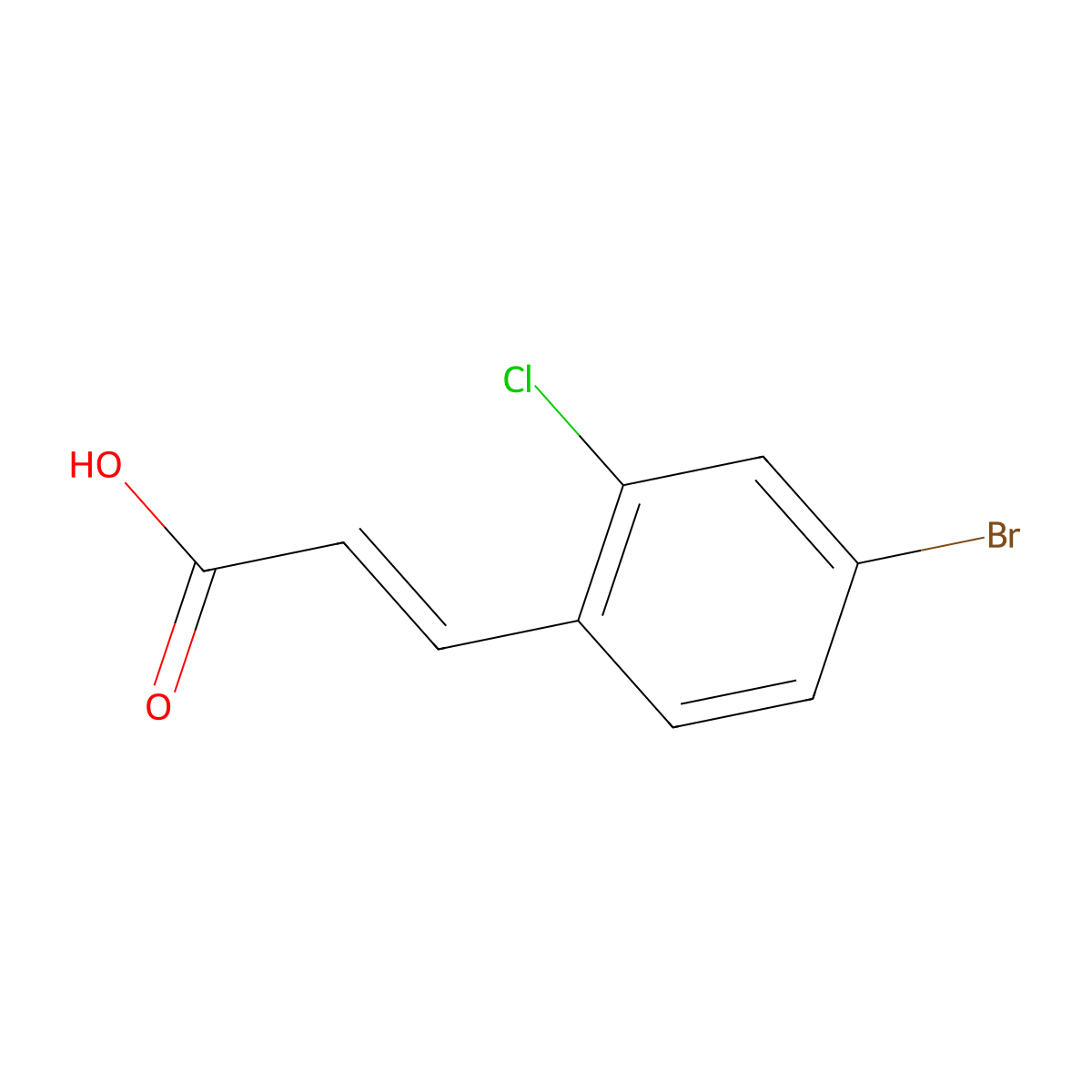 3-(4-Bromo-2-chlorophenyl)acrylic acid molecular structure, CAS 1233055-24-7
