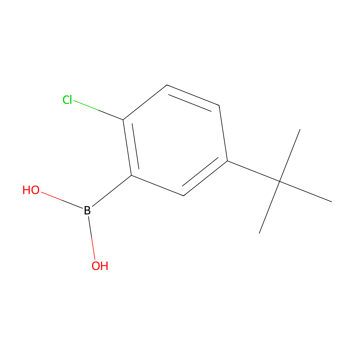 5-Tert-butyl-2-chlorophenylboronic acid molecular structure, CAS 1233056-75-1