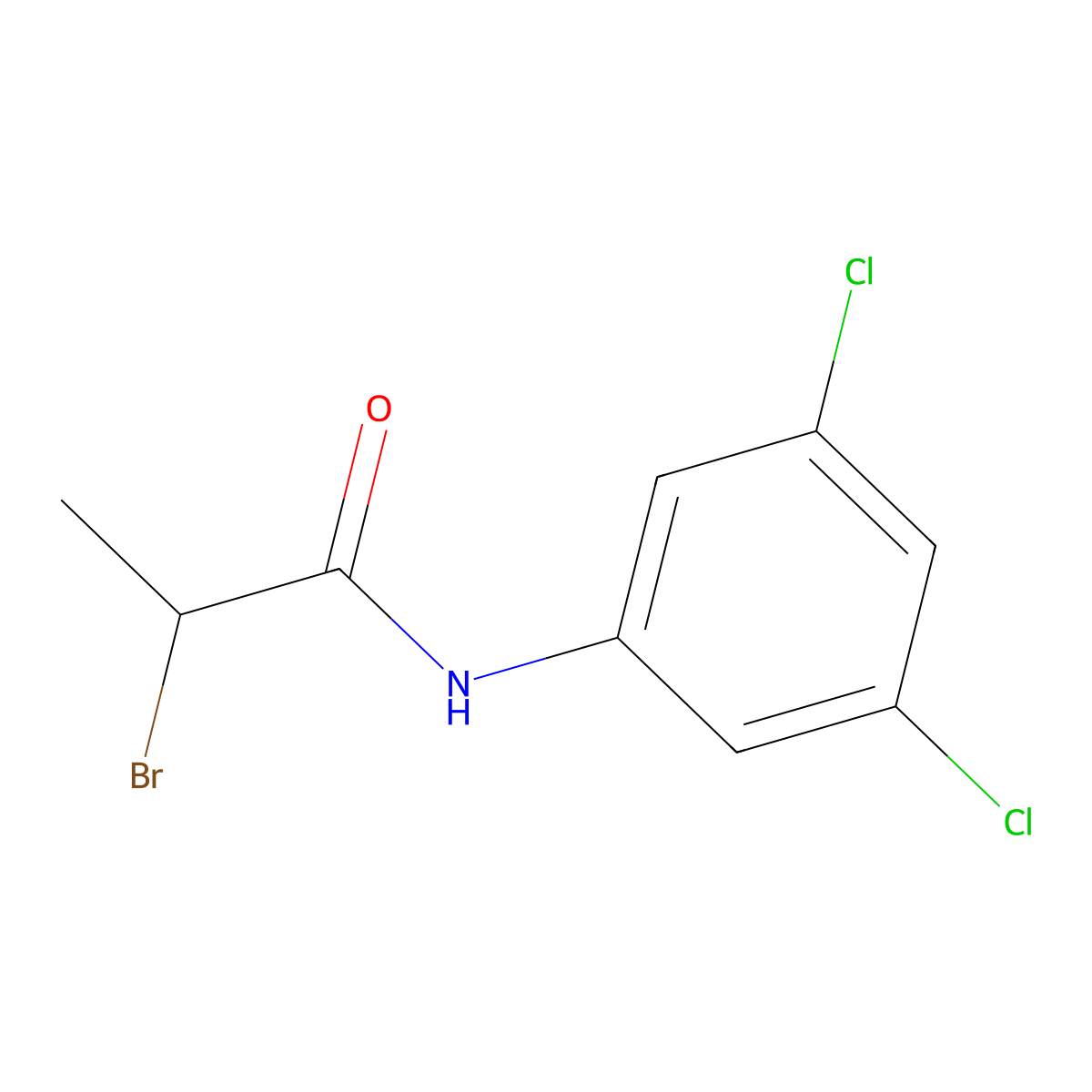 2-bromo-N-(3,5-dichlorophenyl)propanamide molecular structure, CAS 123306-44-5