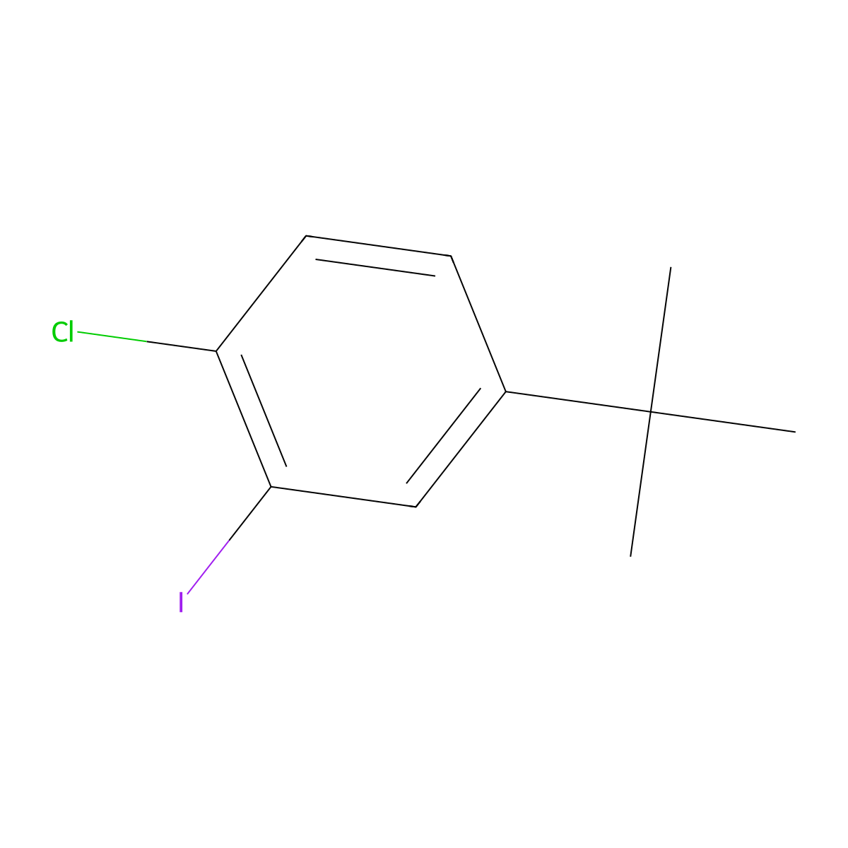 4-(tert-Butyl)-1-chloro-2-iodobenzene molecular structure, CAS 1233062-20-8