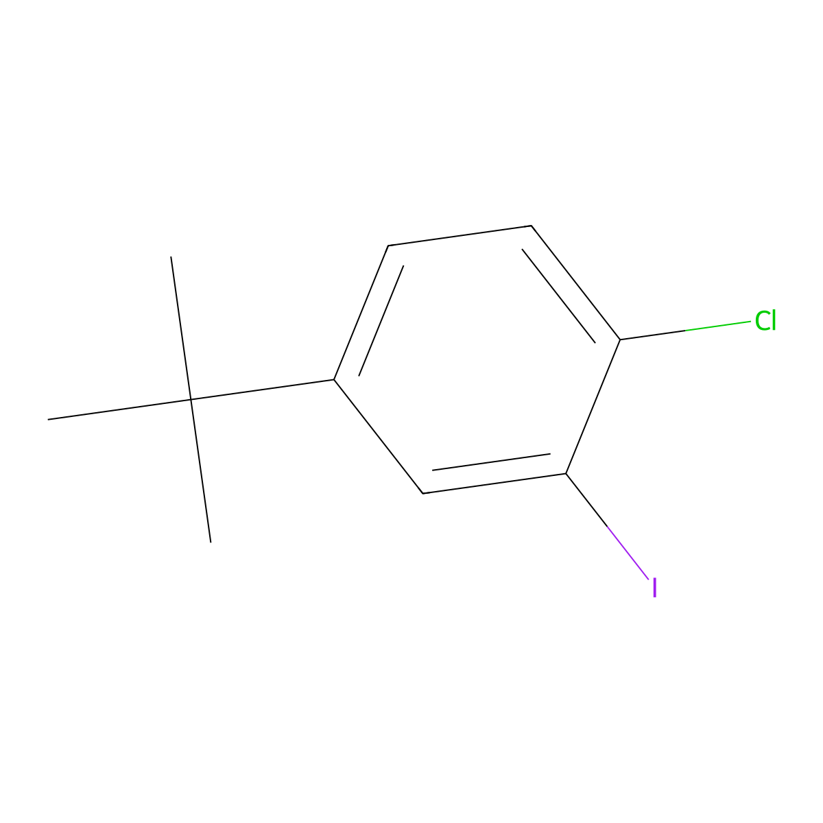 4-(tert-Butyl)-1-chloro-2-iodobenzene molecular structure, CAS 1233062-20-8