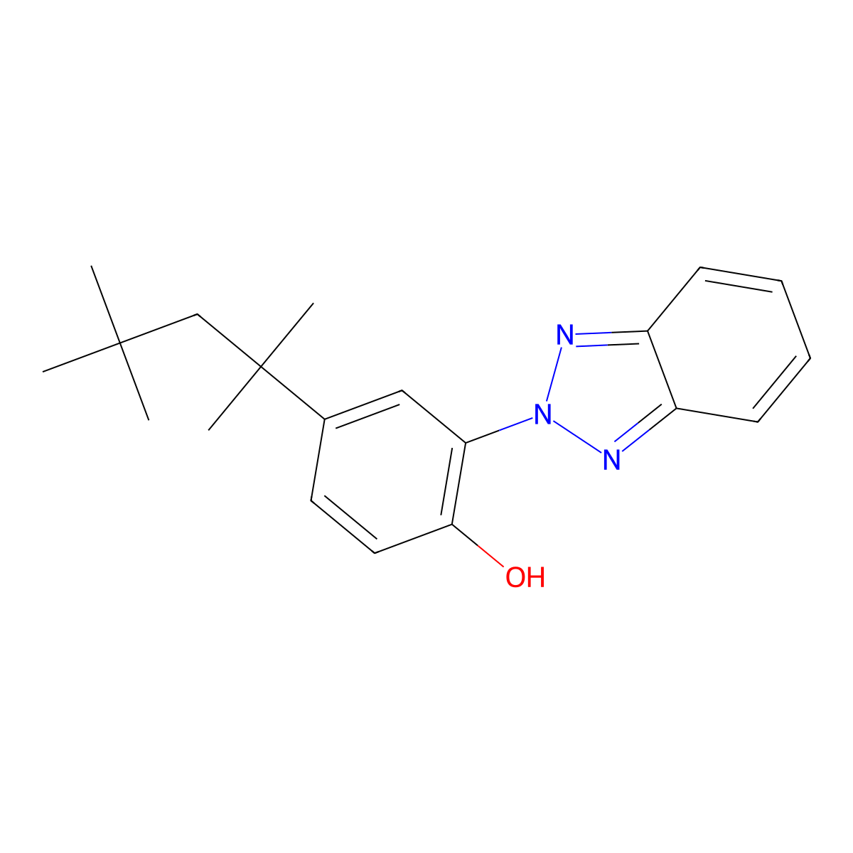 Octrizole molecular structure, CAS 123307-21-1