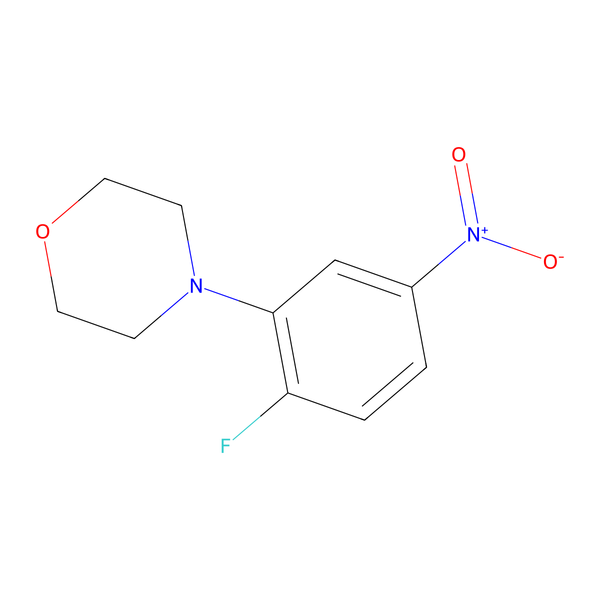 4-(2-Fluoro-5-nitrophenyl)morpholine molecular structure, CAS 1233093-70-3