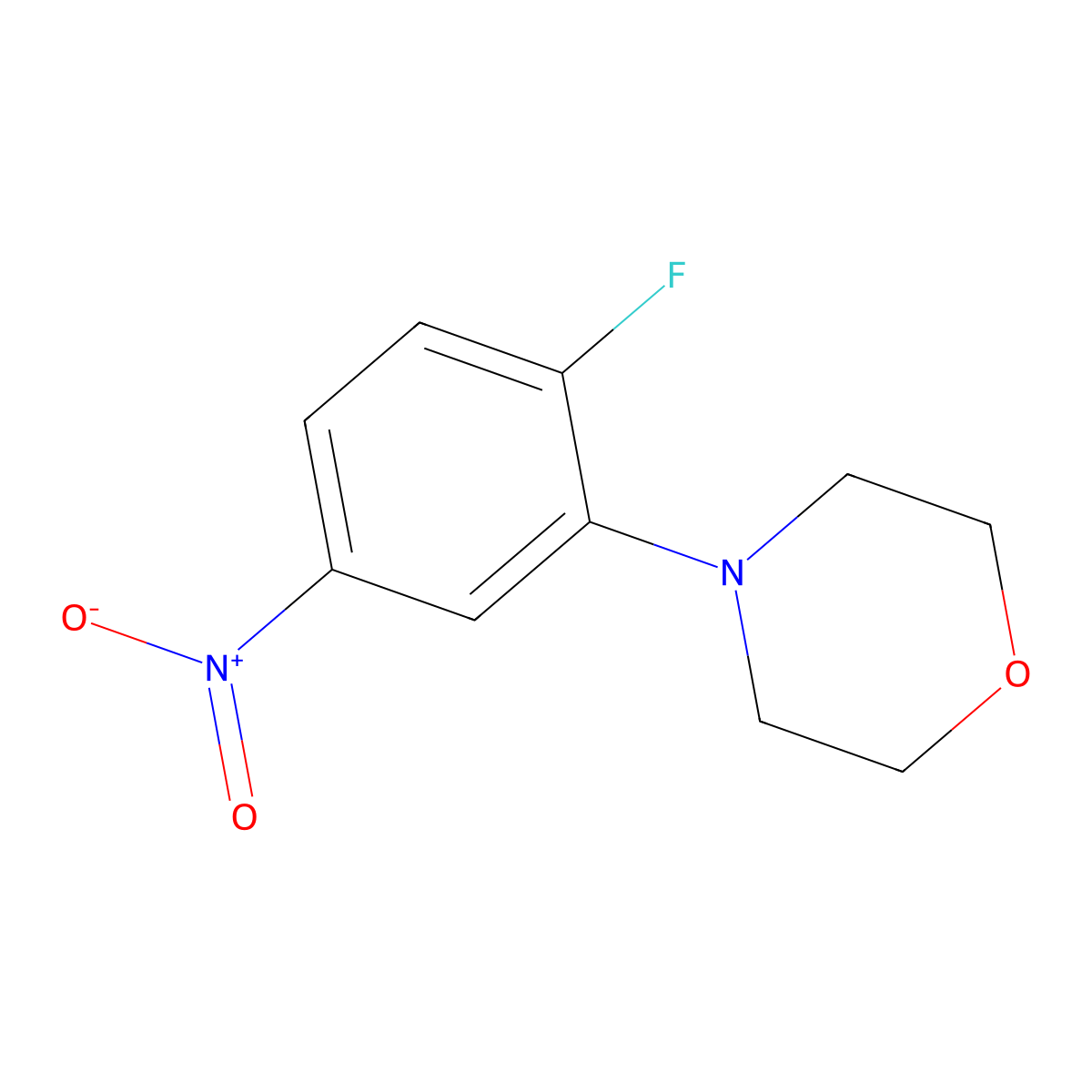 4-(2-Fluoro-5-nitrophenyl)morpholine molecular structure, CAS 1233093-70-3