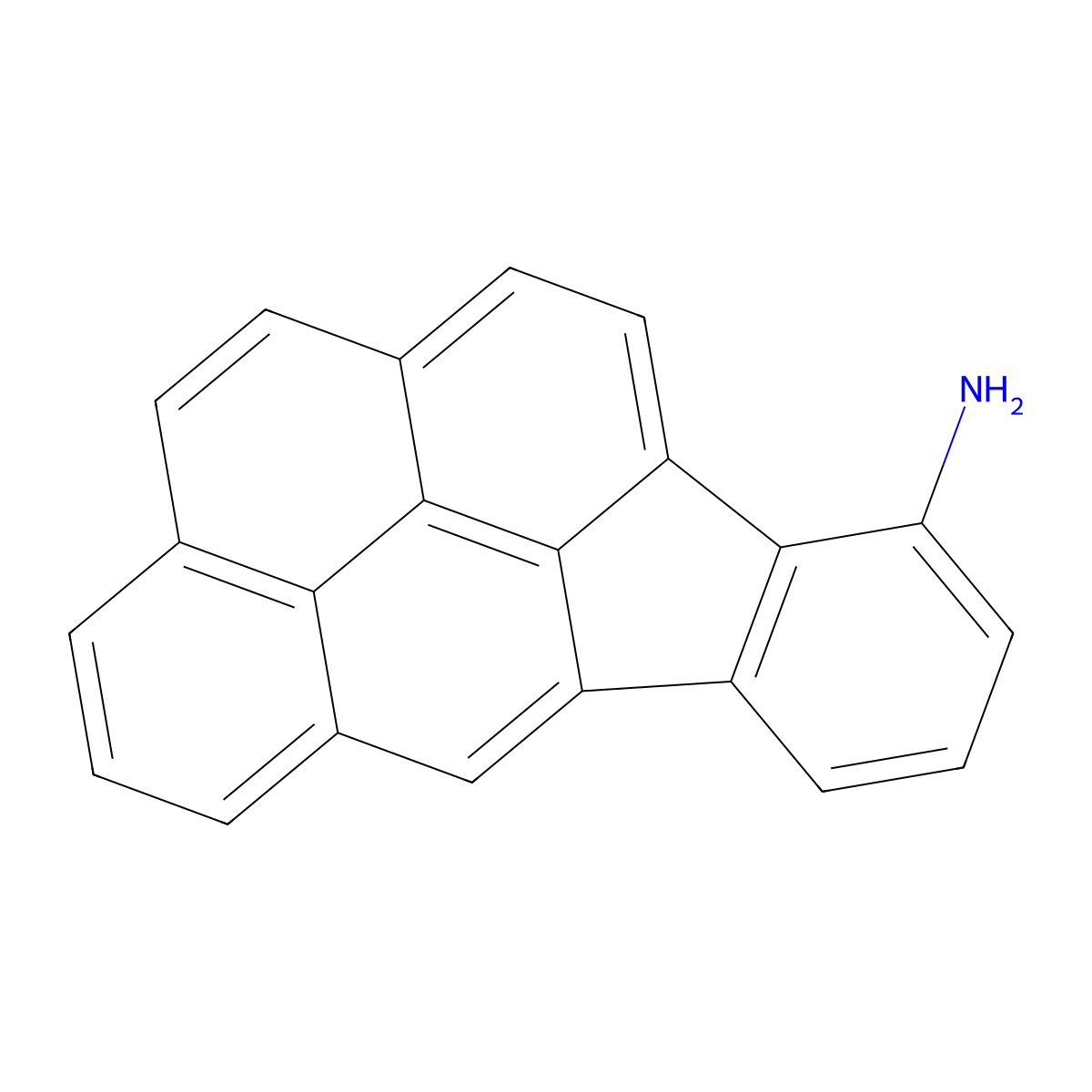 Indeno(1,2,3-cd)pyren-12-amine molecular structure, CAS 123311-25-1