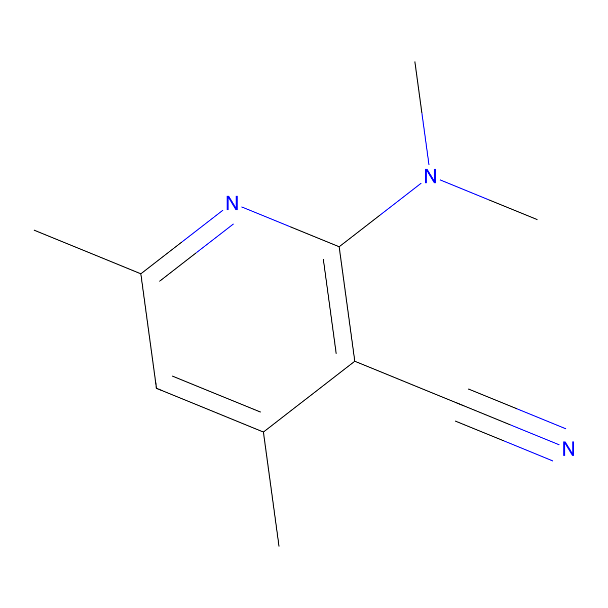 2-Dimethylamino-4,6-dimethyl-nicotinonitrile molecular structure, CAS 1233123-61-9