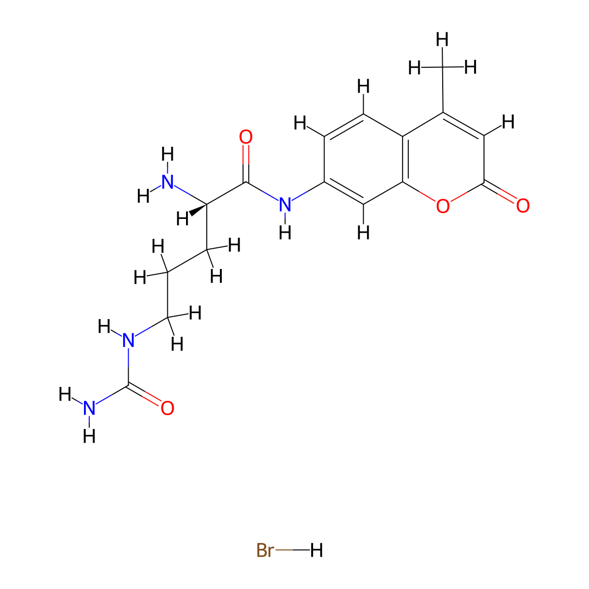 L-Citrulline 7-amido-4-methylcoumarin hydrobromide molecular structure, CAS 123314-39-6