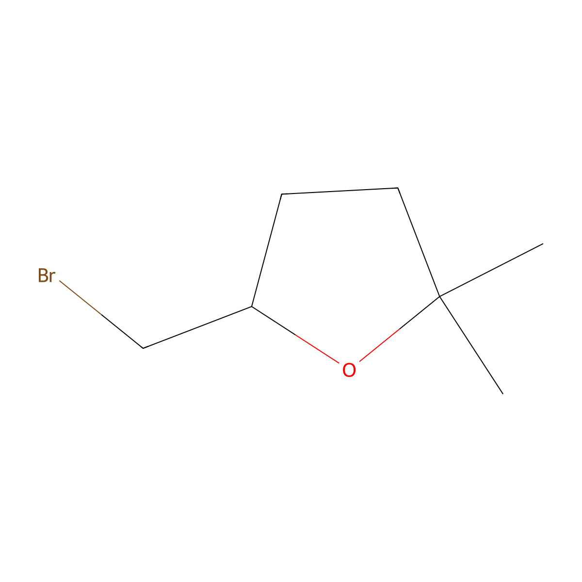 5-(Bromomethyl)-2,2-dimethyloxolane molecular structure, CAS 123314-91-0