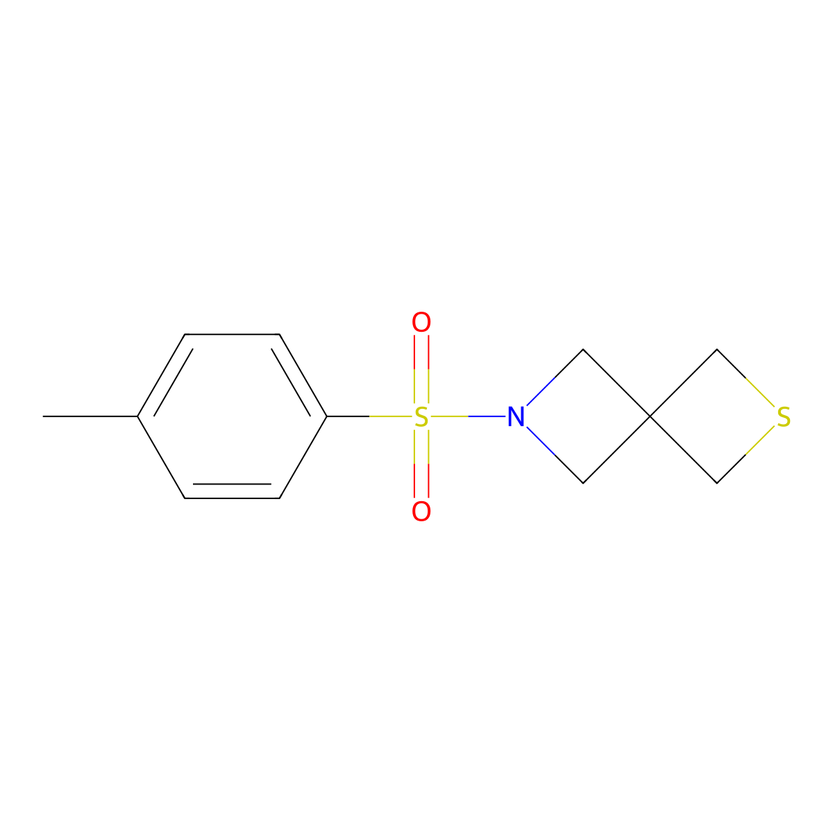 6-[(4-Methylphenyl)sulfonyl]-2-thia-6-azaspiro[3.3]heptane molecular structure, CAS 1233142-91-0
