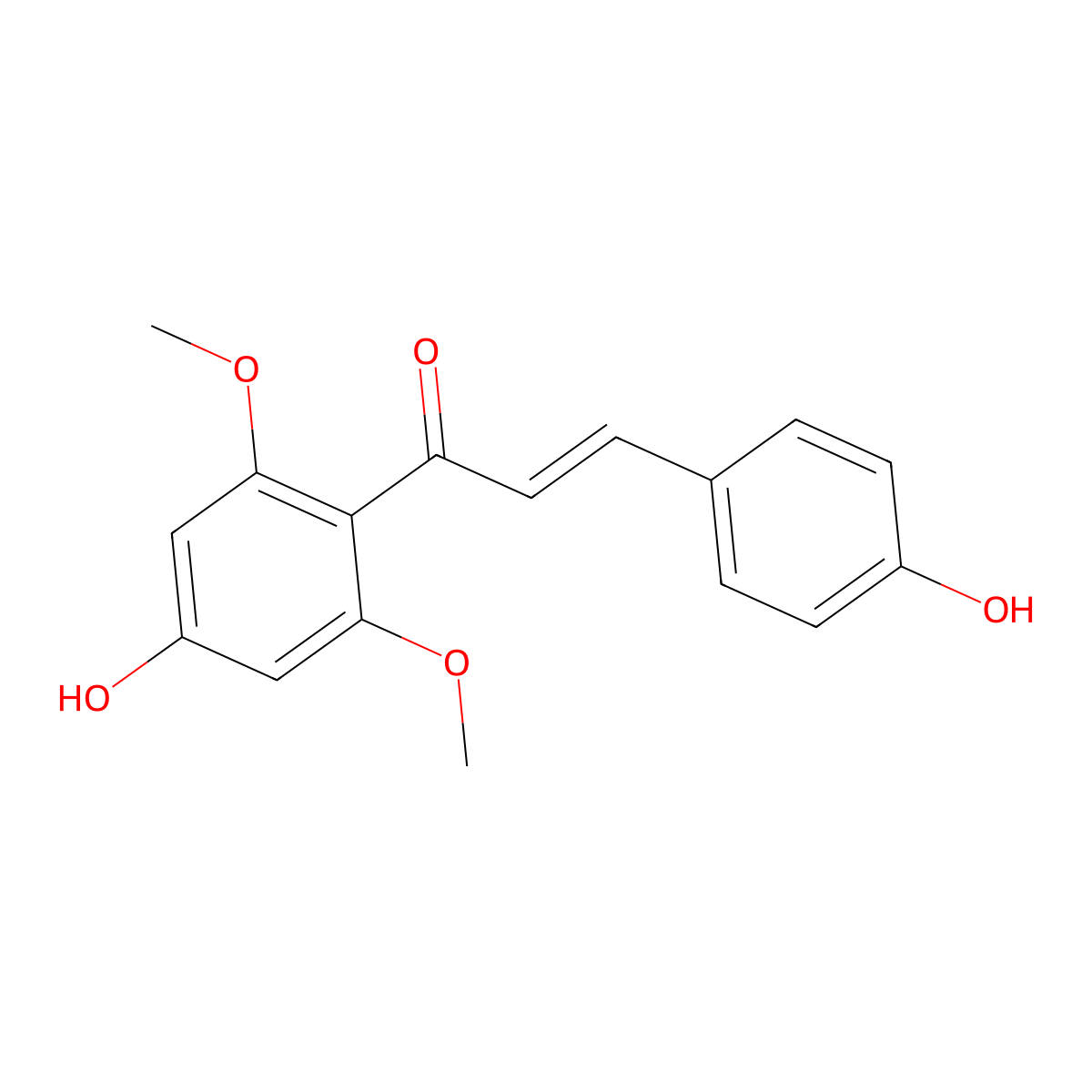 4,4'-Dihydroxy-2',6'-dimethoxychalcone molecular structure, CAS 123316-64-3
