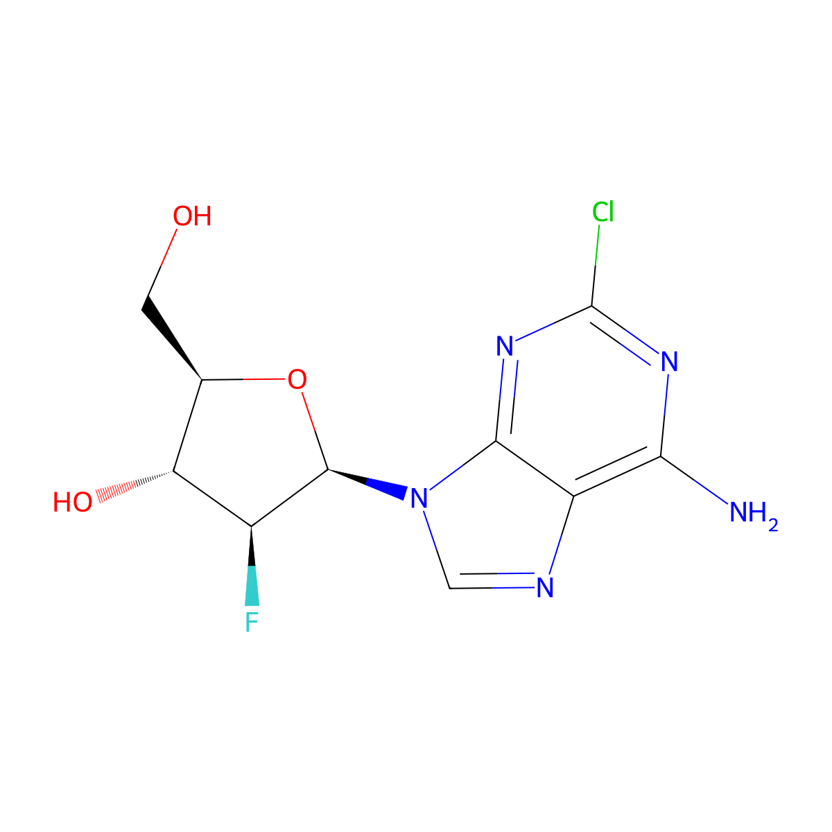 Clofarabine molecular structure, CAS 123318-82-1