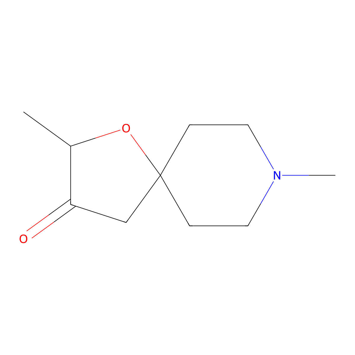 2,8-Dimethyl-1-oxa-8-azaspiro[4.5]decan-3-one molecular structure, CAS 123319-03-9