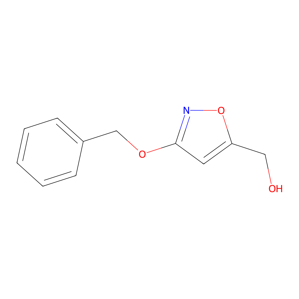 (3-(Benzyloxy)isoxazol-5-yl)methanol molecular structure, CAS 123320-44-5