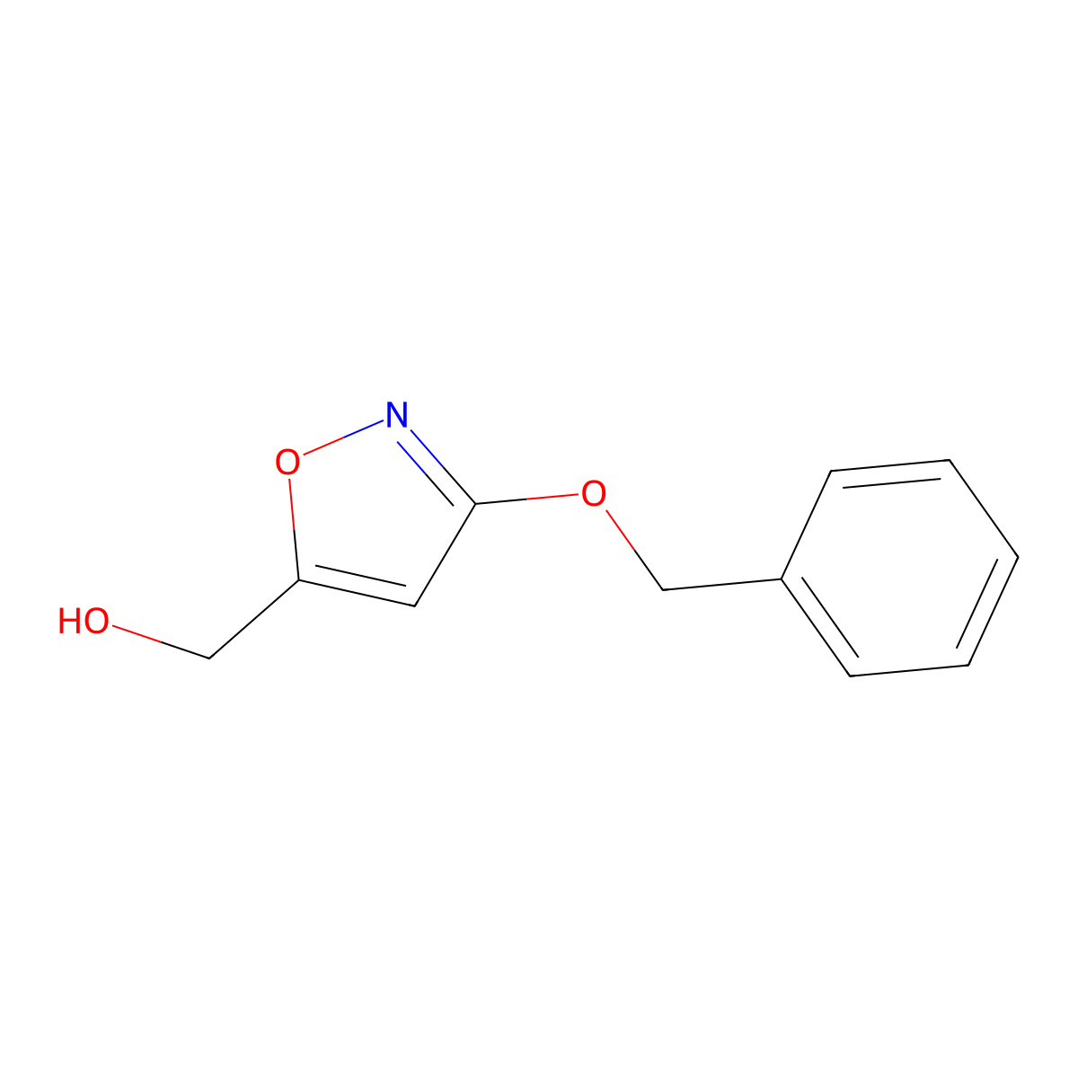 (3-(Benzyloxy)isoxazol-5-yl)methanol molecular structure, CAS 123320-44-5
