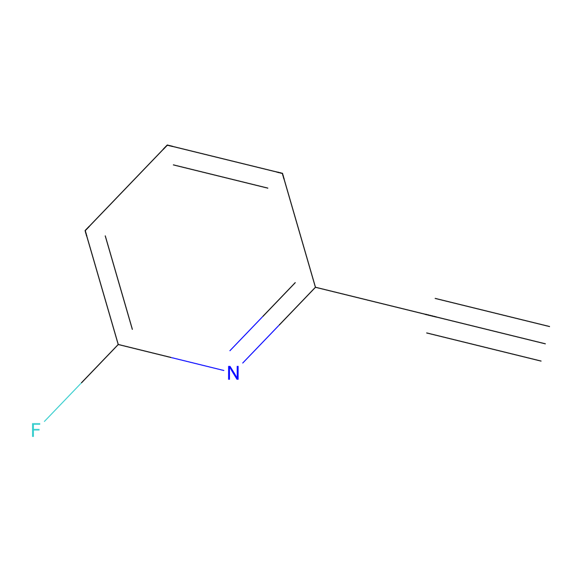 2-Ethynyl-6-fluoropyridine molecular structure, CAS 1233205-73-6