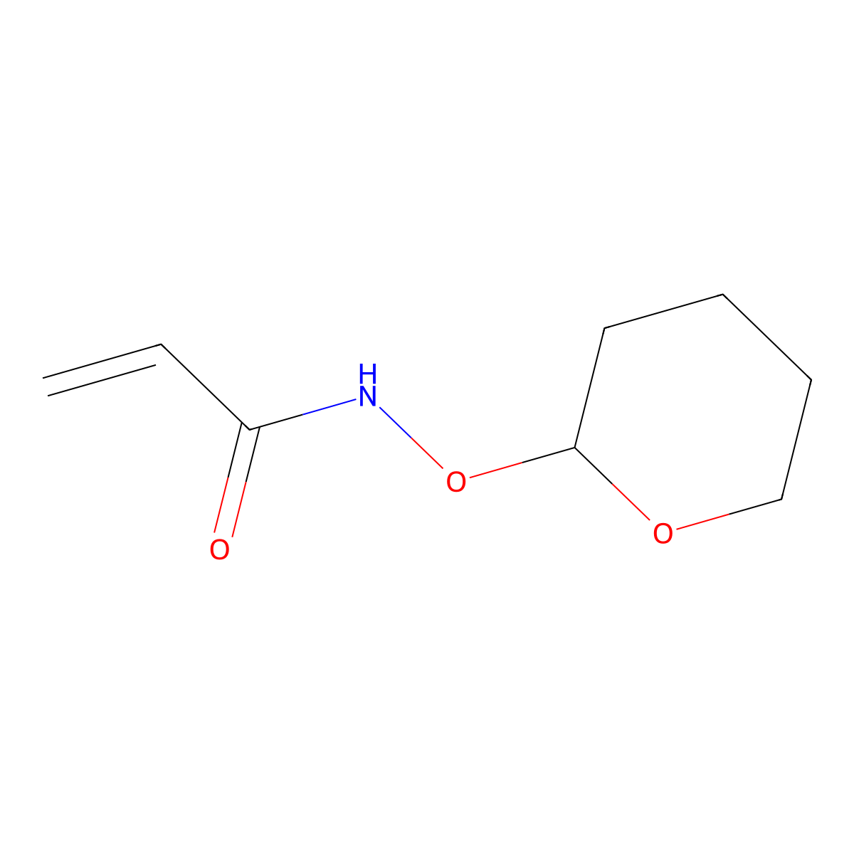 N-((Tetrahydro-2H-pyran-2-yl)oxy)acrylamide molecular structure, CAS 1233211-05-6