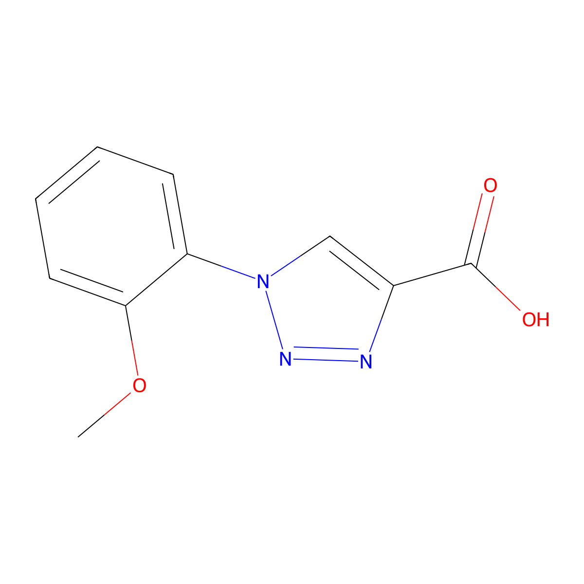 1-(2-methoxyphenyl)-1H-1,2,3-triazole-4-carboxylic acid molecular structure, CAS 1233234-91-7