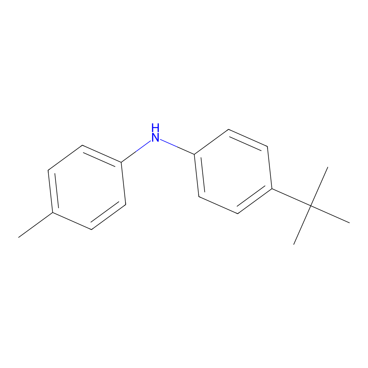 4-(tert-Butyl)-N-(p-tolyl)aniline molecular structure, CAS 123324-87-8