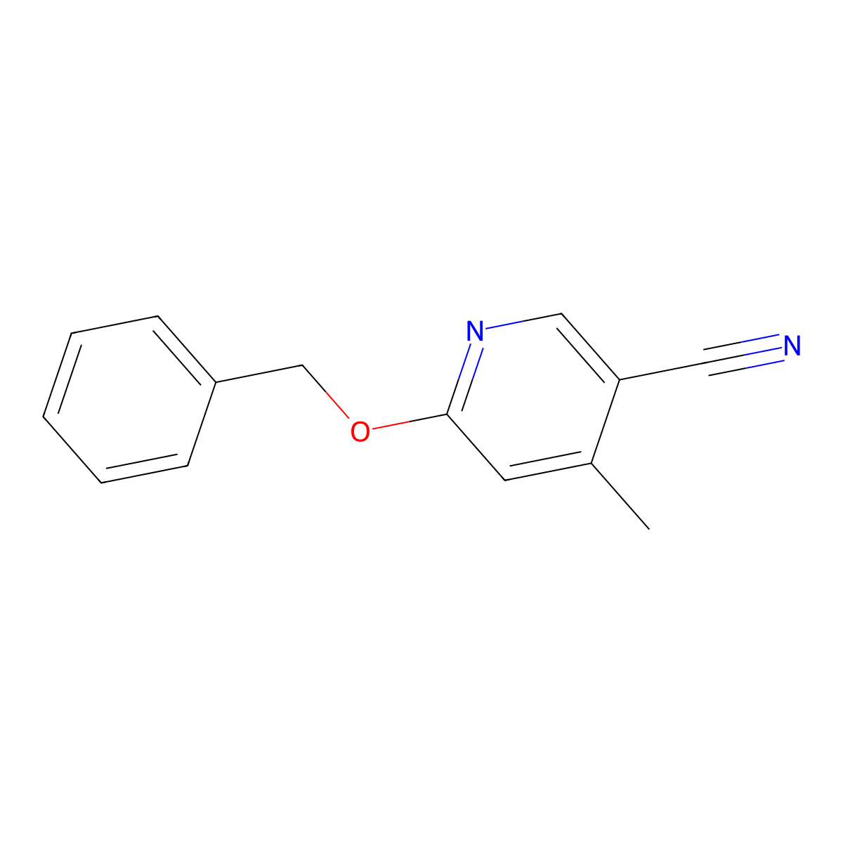 6-(Benzyloxy)-4-methylnicotinonitrile molecular structure, CAS 1233243-91-8