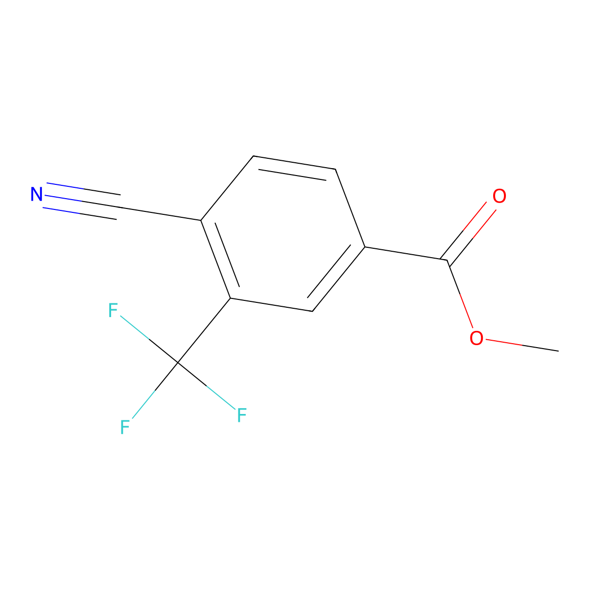 Methyl 4-cyano-3-(trifluoromethyl)benzoate molecular structure, CAS 1233243-95-2