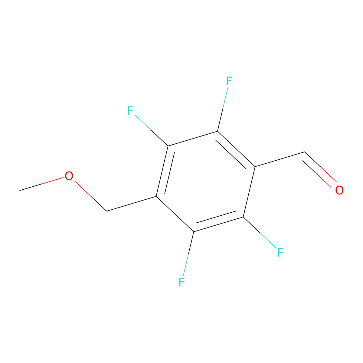 2,3,5,6-Tetrafluoro-4-(methoxymethyl)benzaldehyde molecular structure, CAS 1233245-08-3
