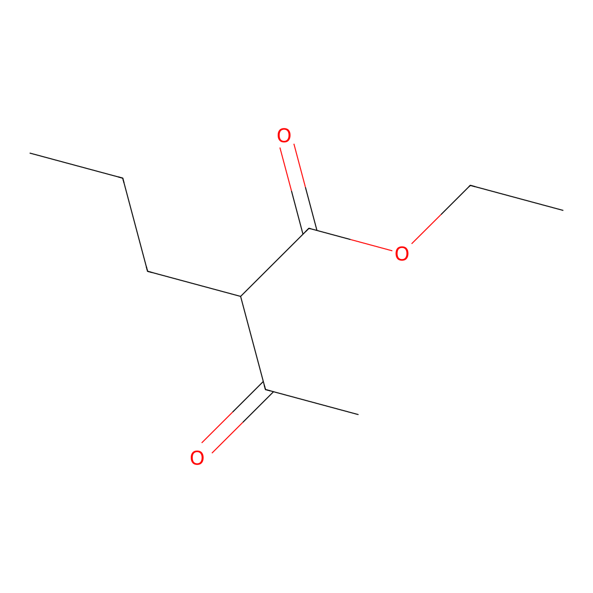 Pentanoic acid, 2-acetyl-, ethyl ester molecular structure, CAS 123325-83-7