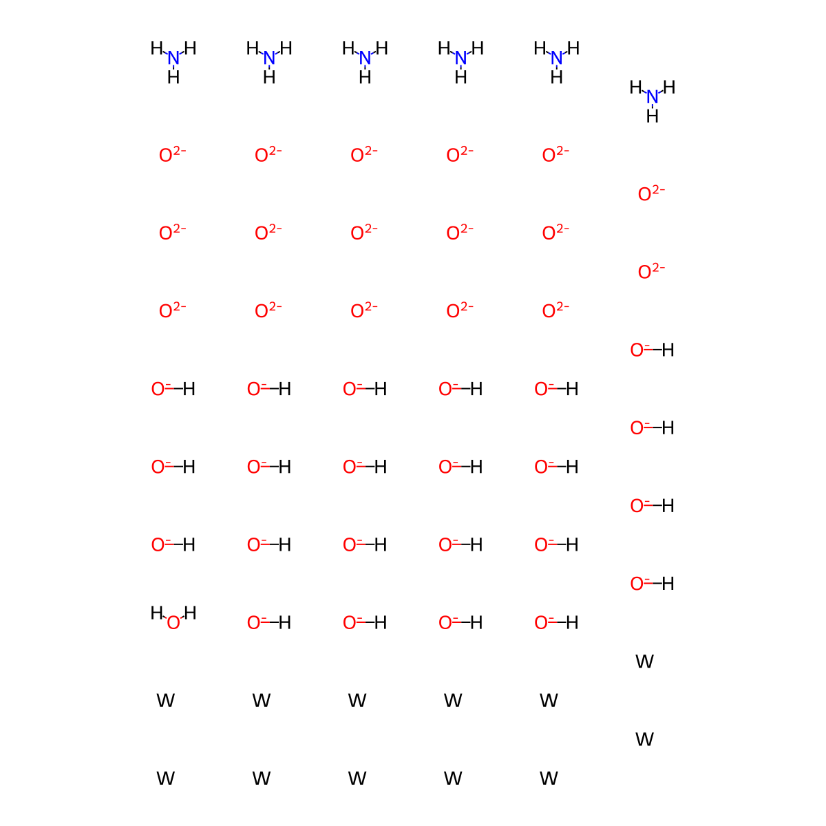 Ammonium metatungstate hydrate molecular structure, CAS 12333-11-8
