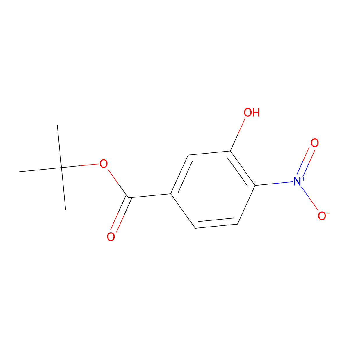 tert-Butyl 3-hydroxy-4-nitrobenzoate molecular structure, CAS 123330-86-9