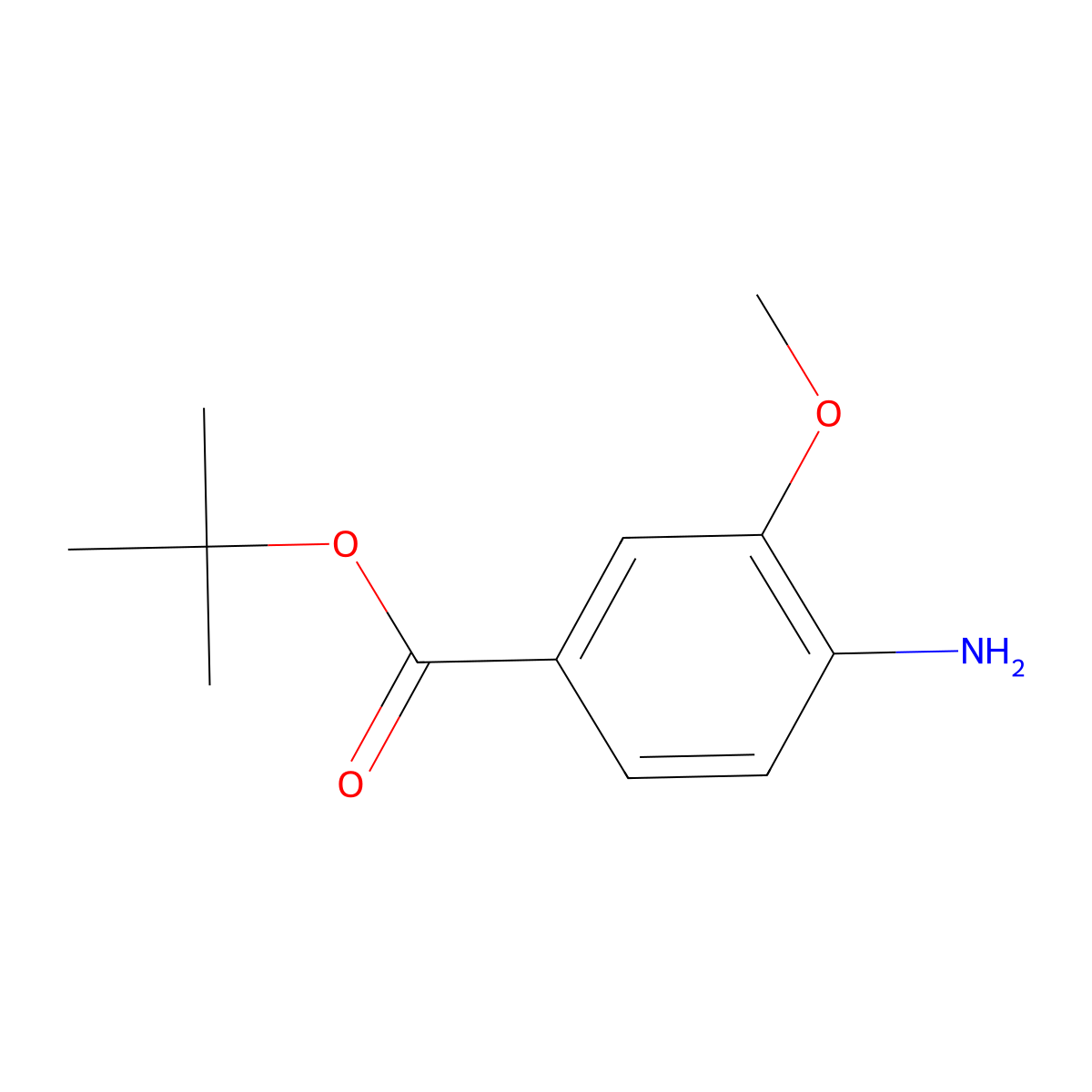 Tert-butyl 4-amino-3-methoxybenzoate molecular structure, CAS 123330-92-7