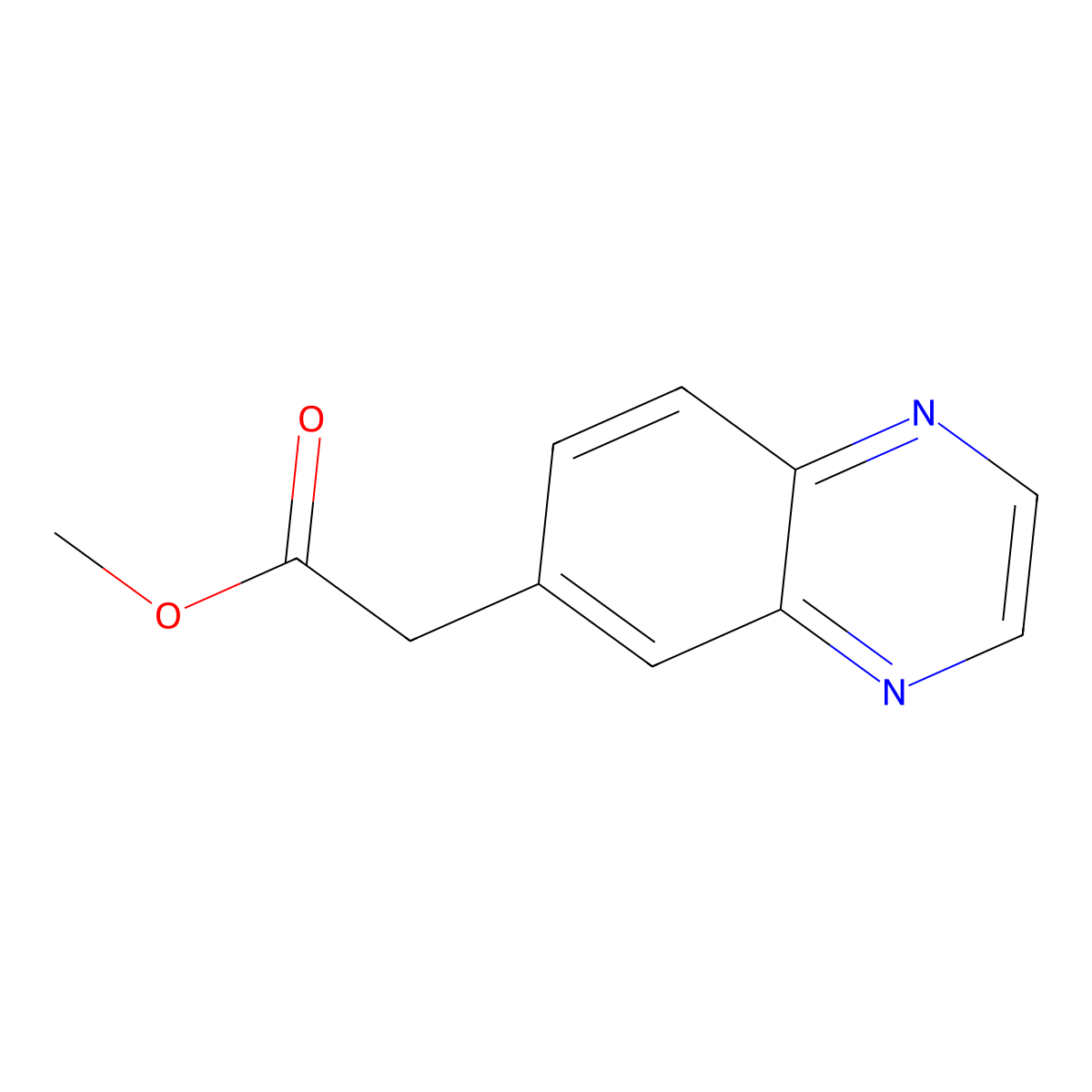 Methyl 2-(quinoxalin-6-yl)acetate molecular structure, CAS 1233318-23-4