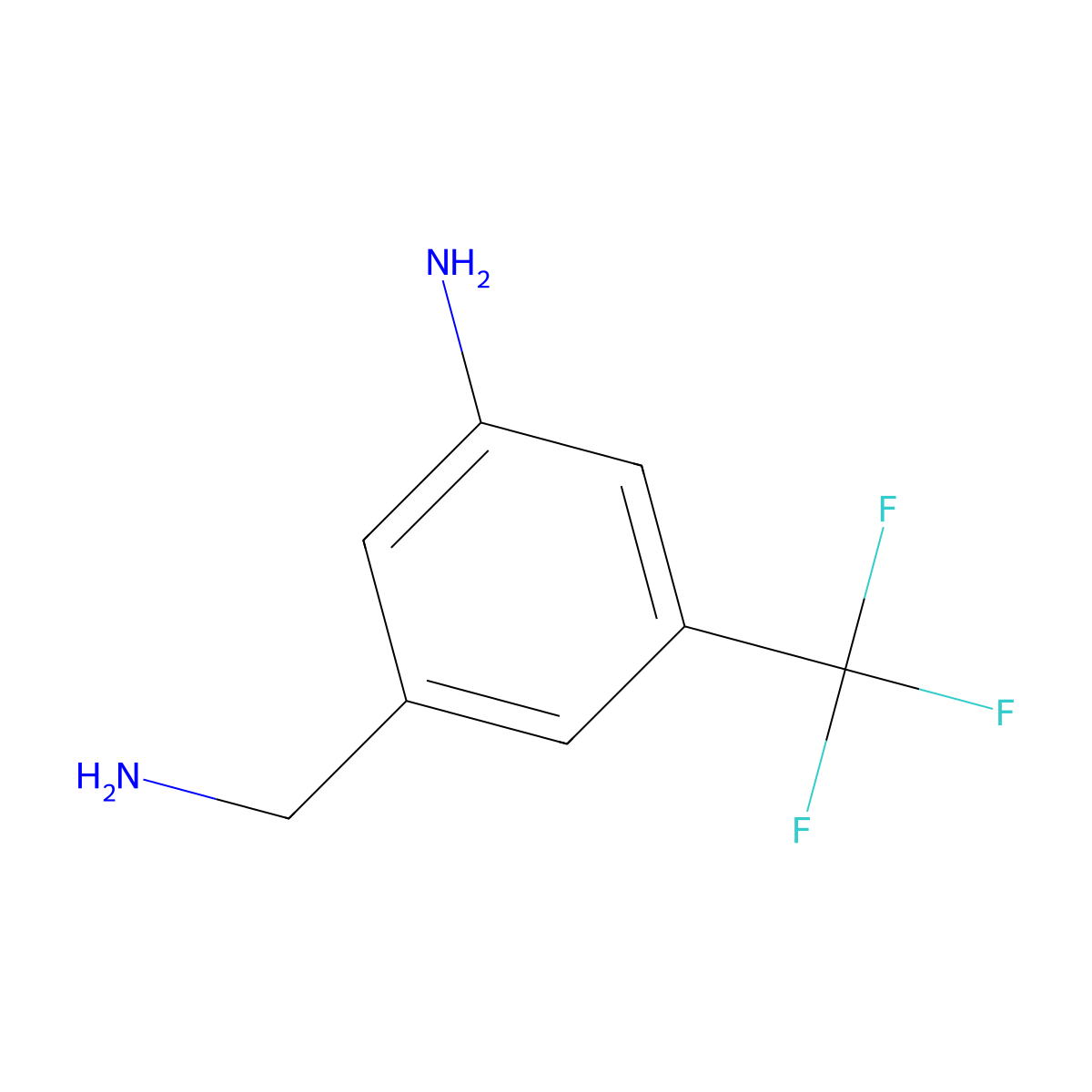 3-(Aminomethyl)-5-(trifluoromethyl)aniline molecular structure, CAS 1233324-80-5