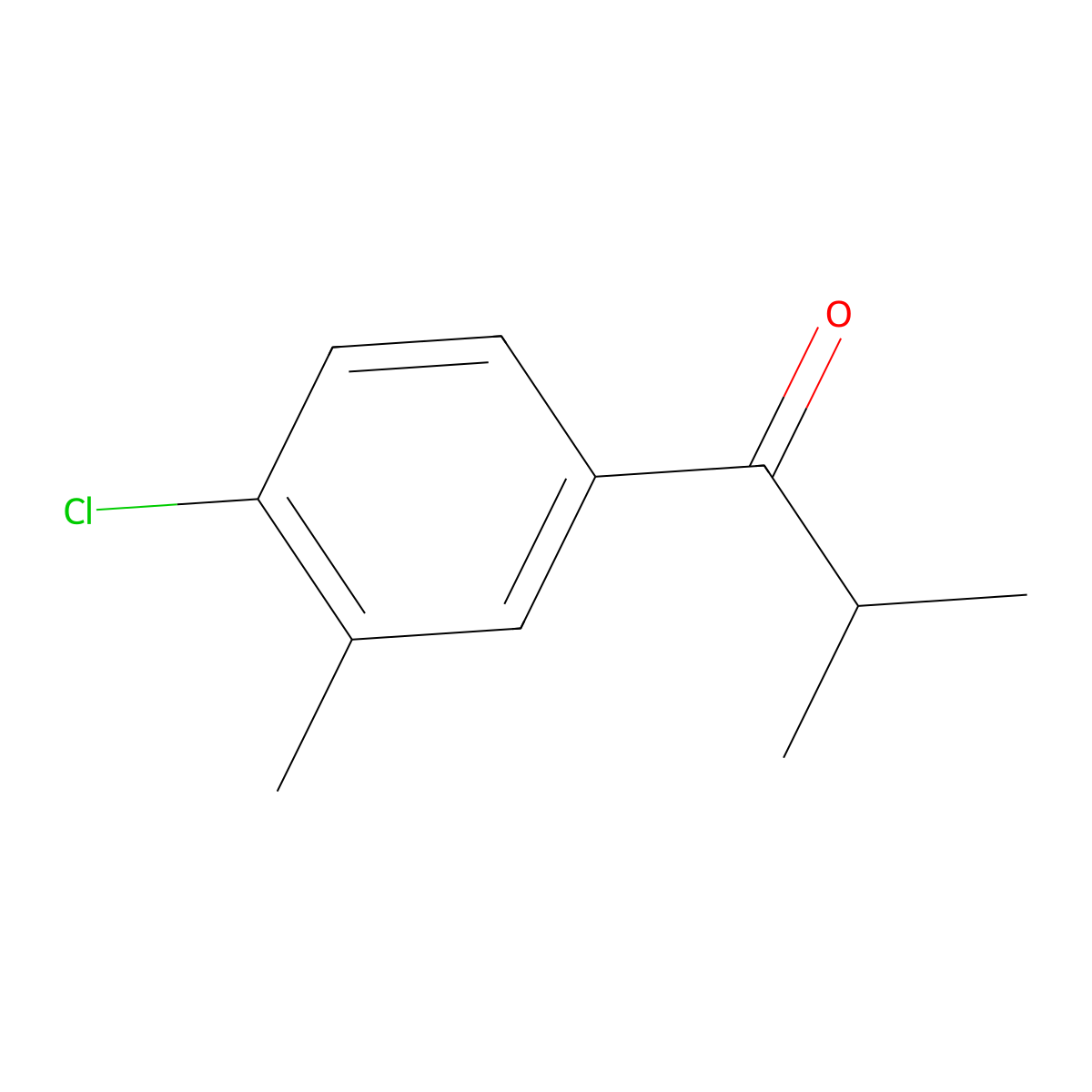 1-(4-Chloro-3-methyl-phenyl)-2-methyl-propan-1-one molecular structure, CAS 1233333-78-2