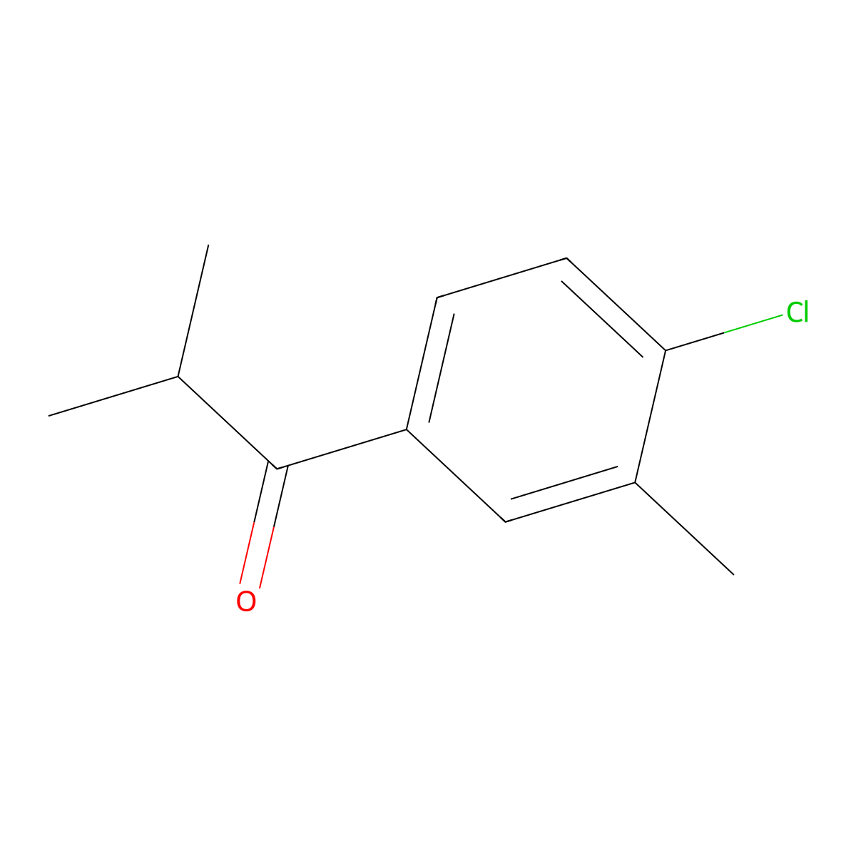 1-(4-Chloro-3-methyl-phenyl)-2-methyl-propan-1-one molecular structure, CAS 1233333-78-2