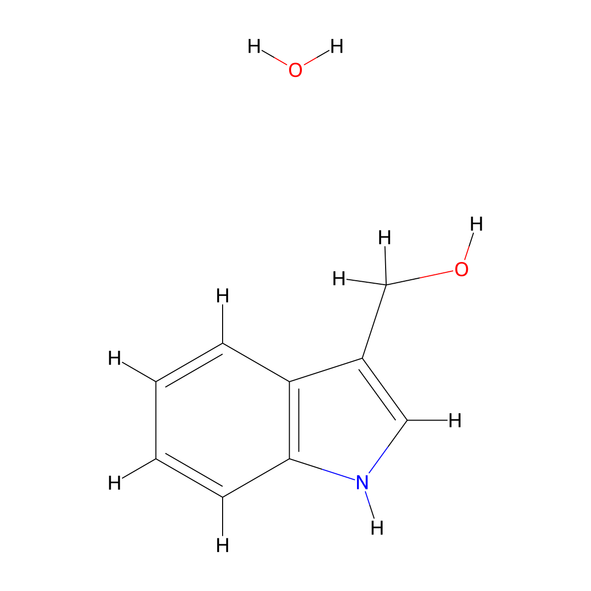 (1H-Indol-3-yl)methanol hydrate molecular structure, CAS 123334-15-6