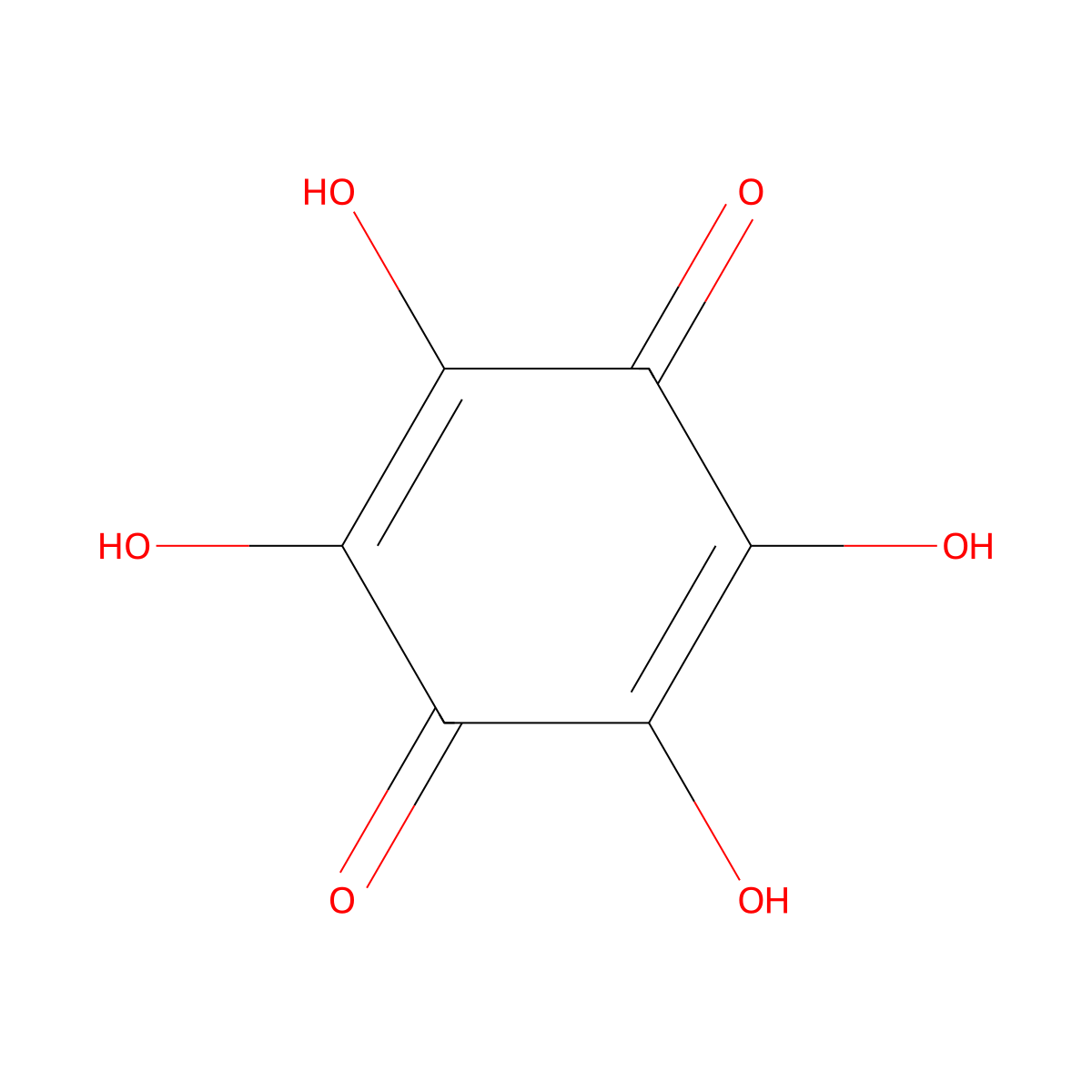 Tetrahydroxy-p-benzoquinone molecular structure, CAS 123334-16-7