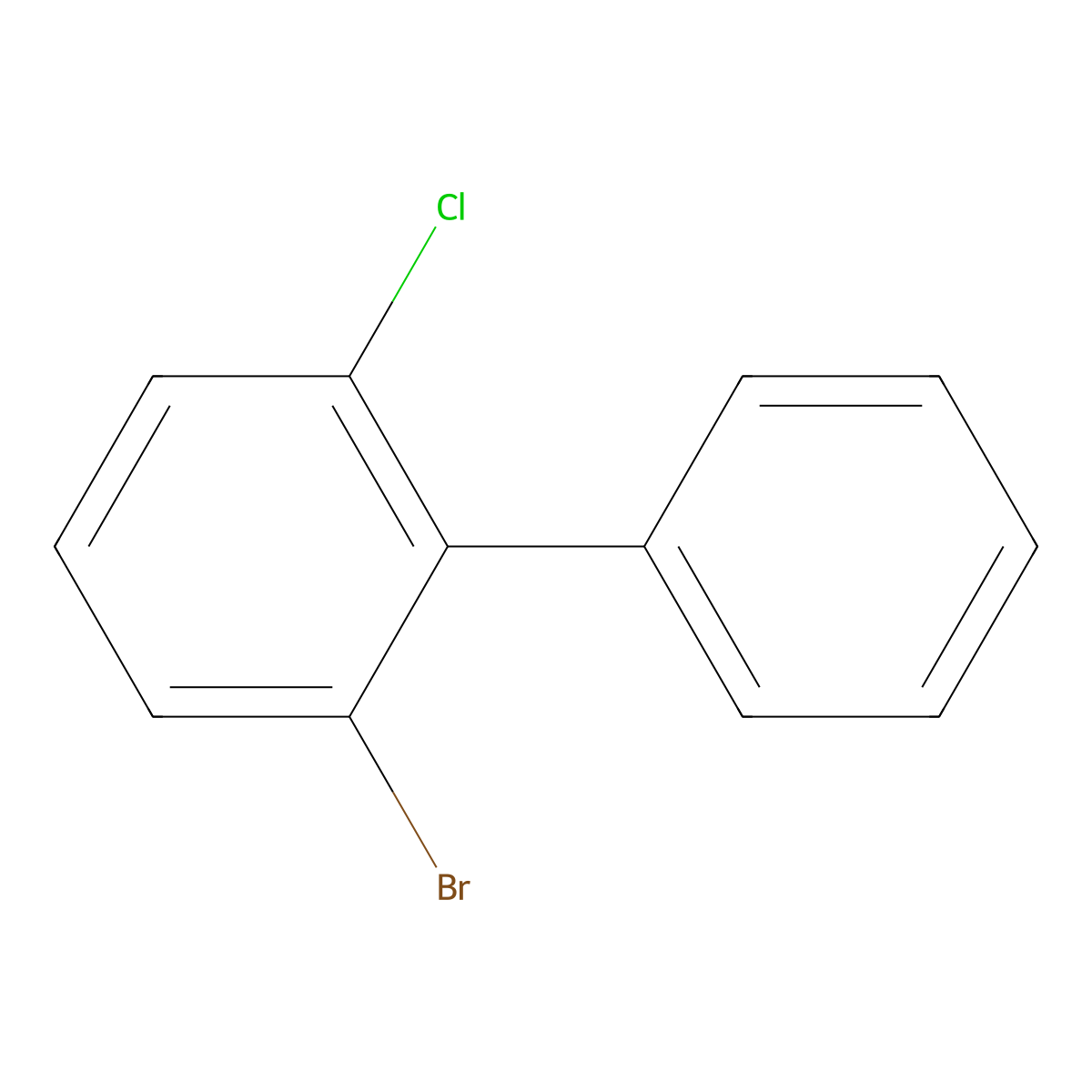 2-Bromo-6-chloro-1,1'-biphenyl molecular structure, CAS 1233365-09-7