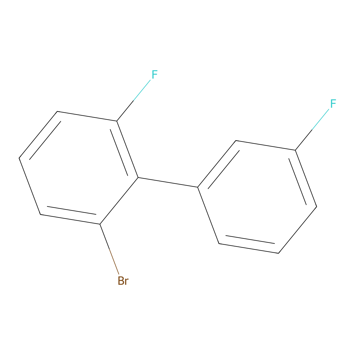1-Bromo-3-fluoro-2-(3-fluorophenyl)benzene molecular structure, CAS 1233367-30-0