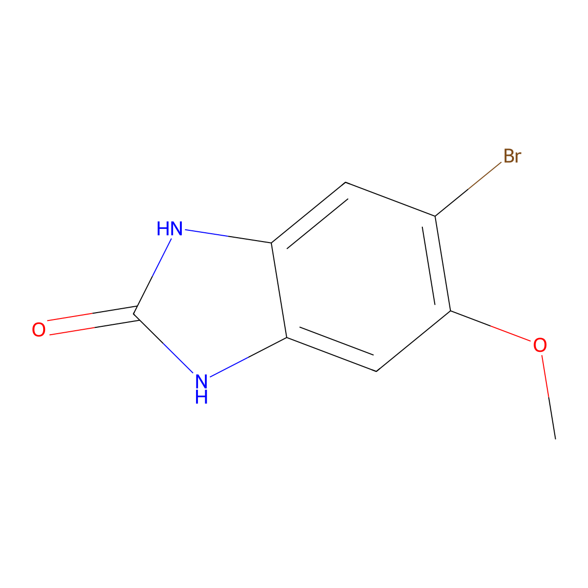 5-bromo-6-methoxy-2,3-dihydro-1H-1,3-benzodiazol-2-one molecular structure, CAS 1233380-84-1