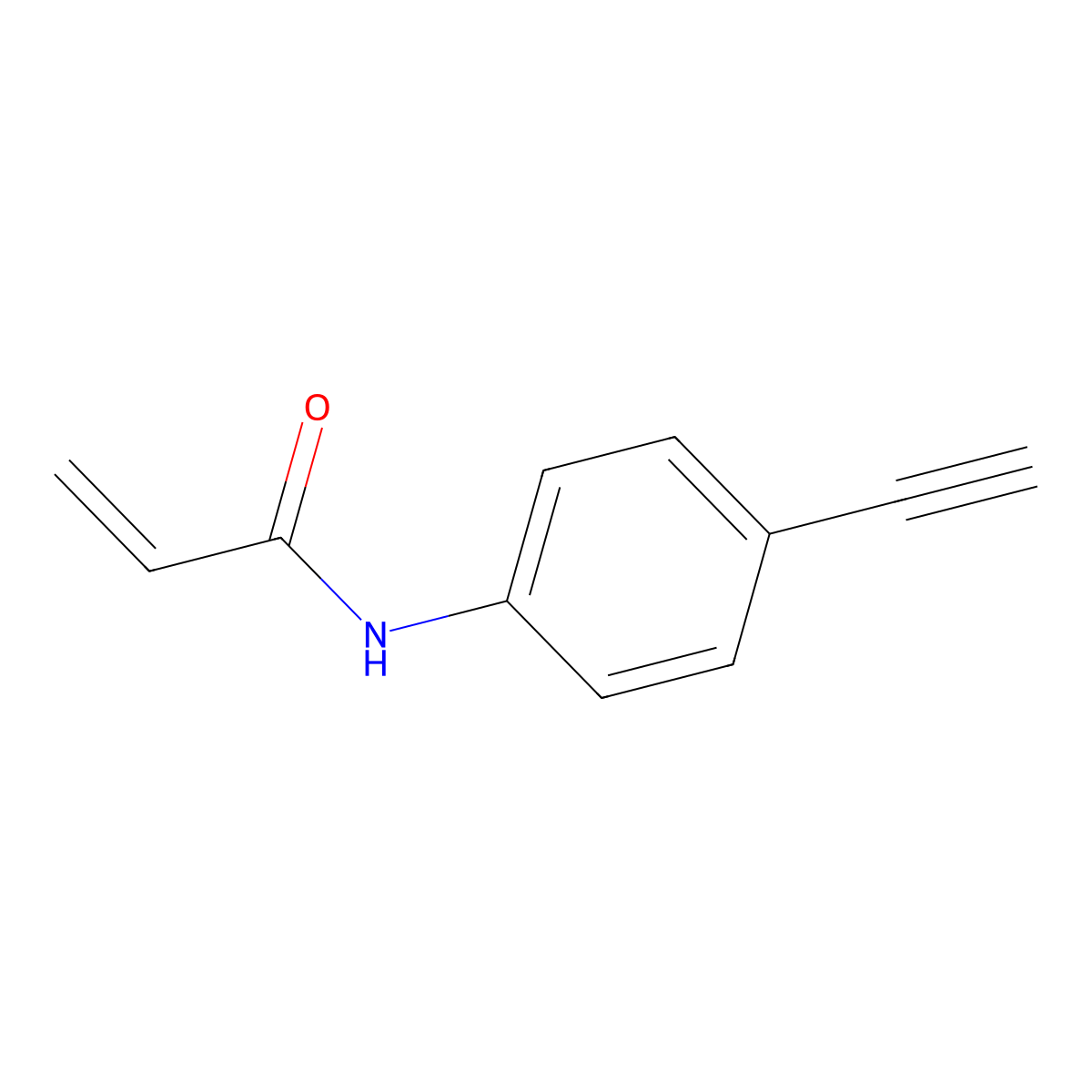N-(4-ethynylphenyl)-2-propenamide molecular structure, CAS 1233382-94-9