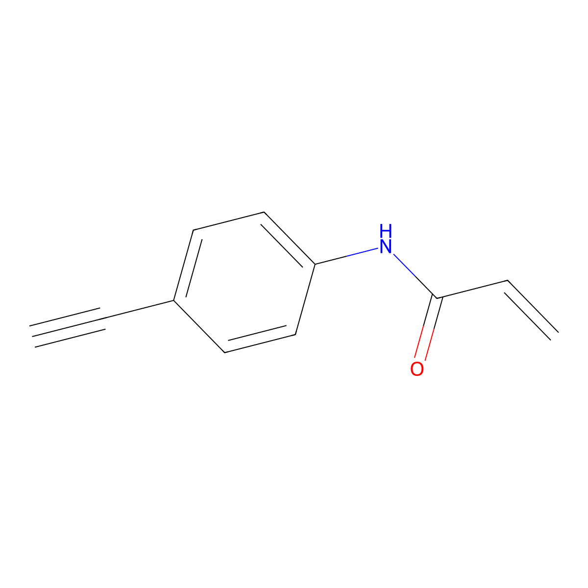 N-(4-ethynylphenyl)-2-propenamide molecular structure, CAS 1233382-94-9