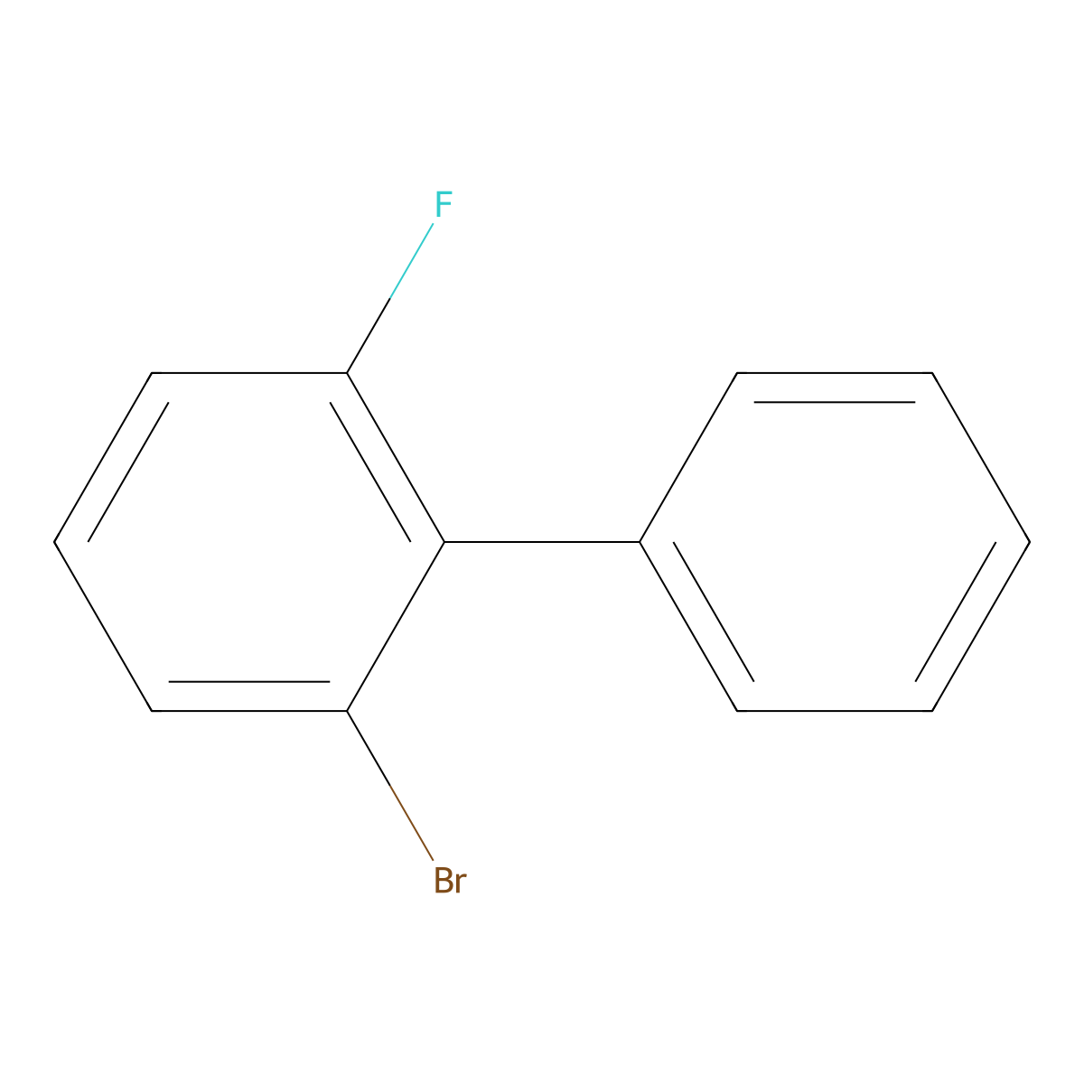 2-Bromo-6-fluorobiphenyl molecular structure, CAS 1233402-20-4