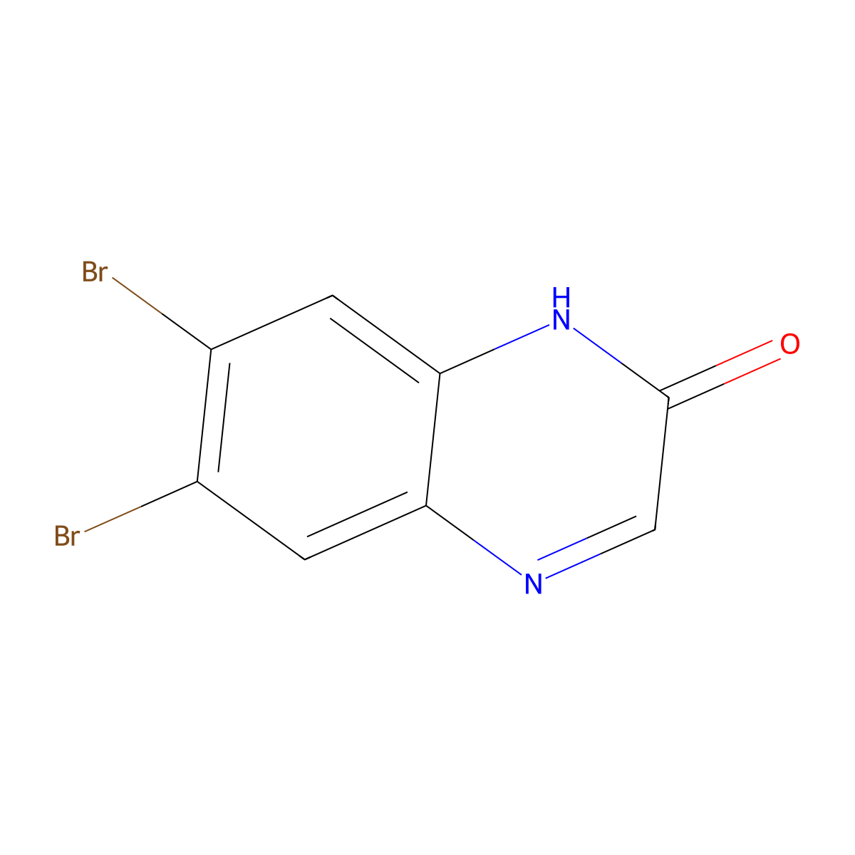 6,7-Dibromo-1,2-dihydroquinoxalin-2-one molecular structure, CAS 123342-12-1