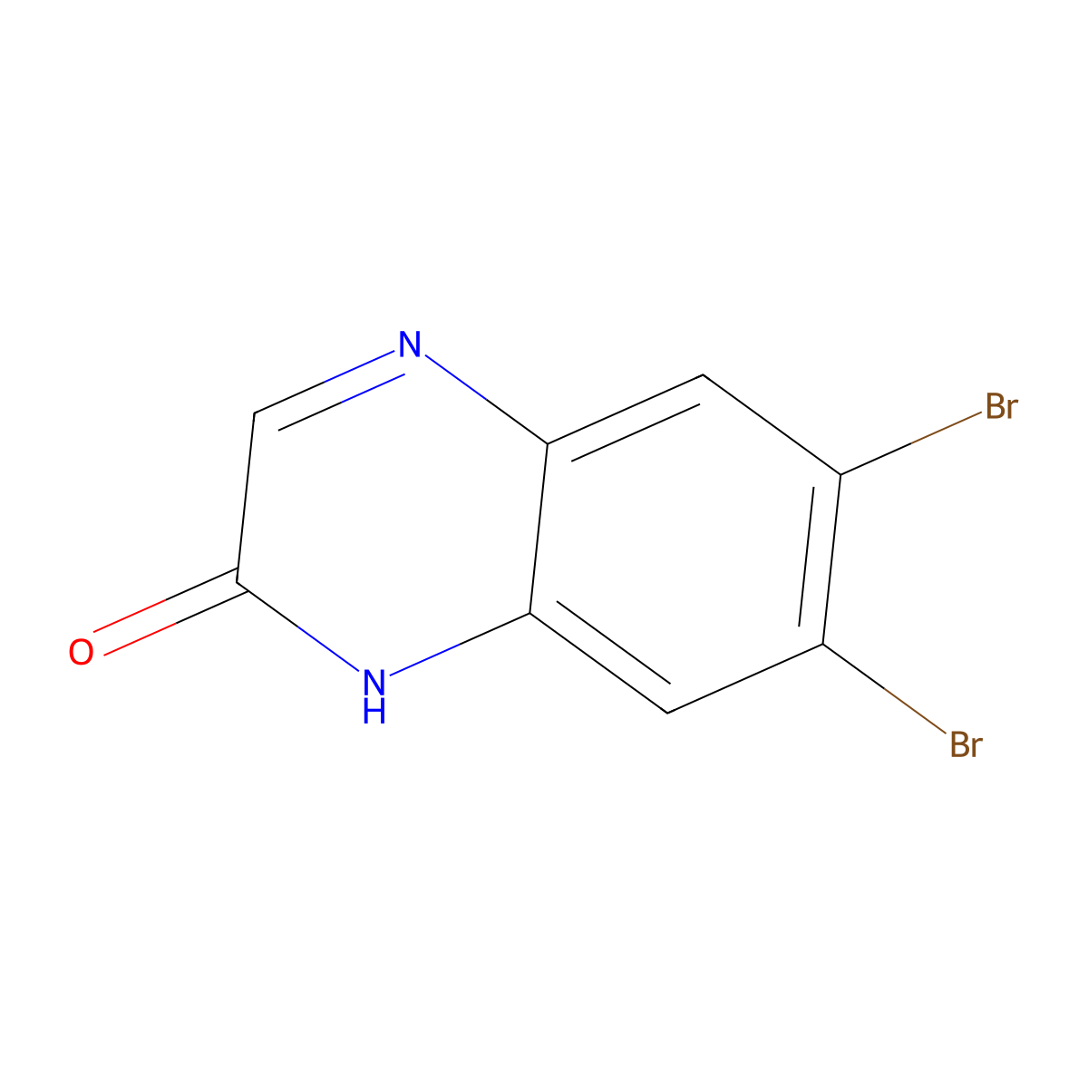 6,7-Dibromo-1,2-dihydroquinoxalin-2-one molecular structure, CAS 123342-12-1