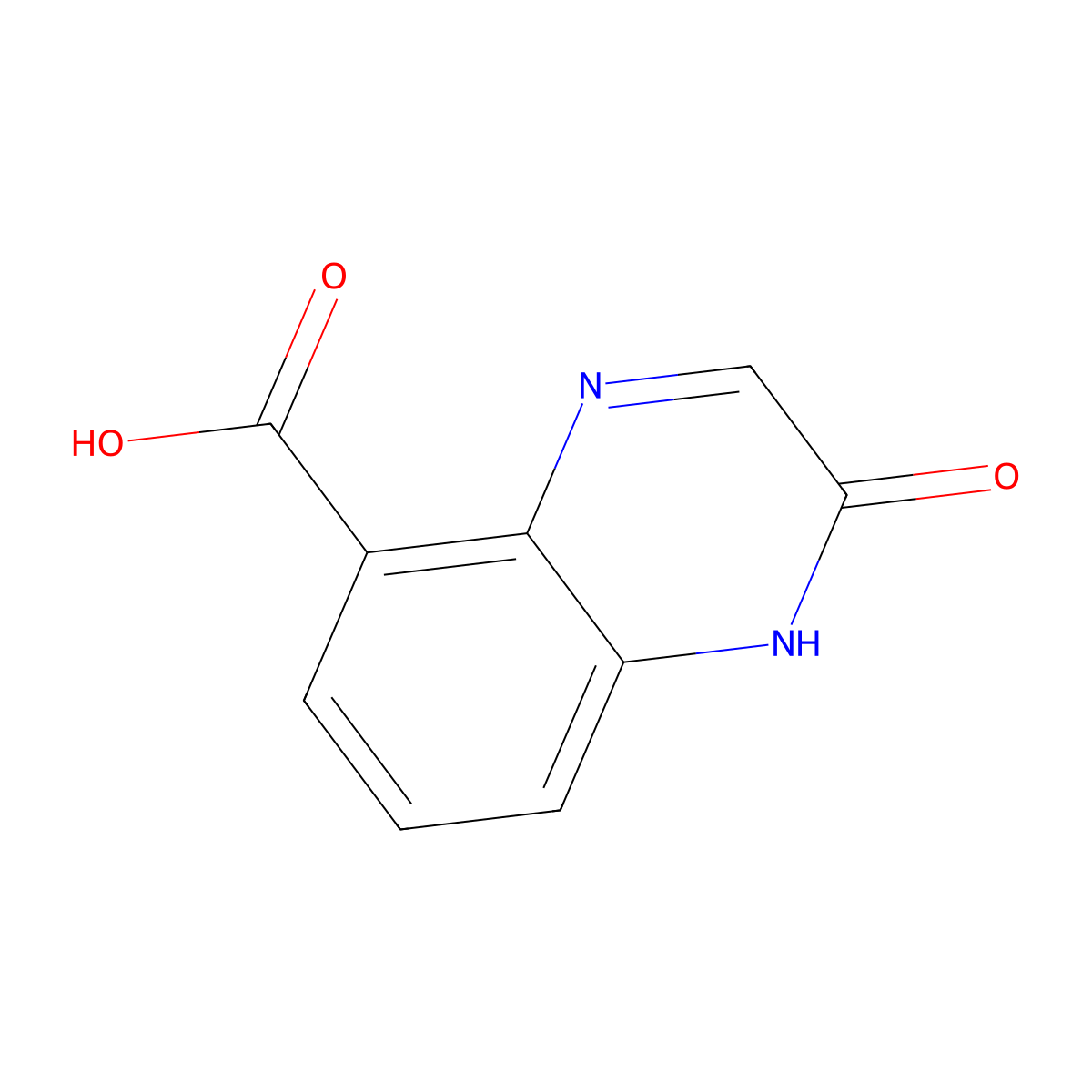 2-Hydroxyquinoxaline-5-carboxylic acid molecular structure, CAS 123342-21-2