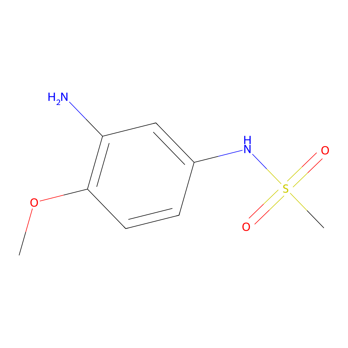 N-(3-amino-4-methoxyphenyl)methanesulfonamide molecular structure, CAS 123343-91-9