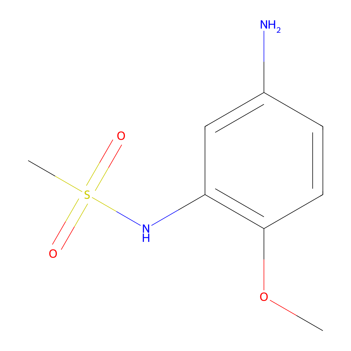 N-(5-amino-2-methoxyphenyl)methanesulfonamide molecular structure, CAS 123343-92-0