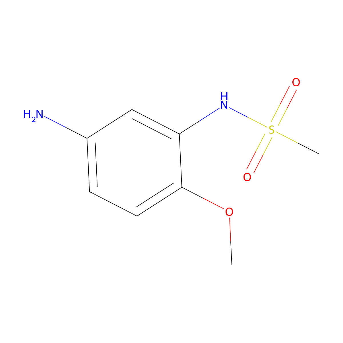 N-(5-amino-2-methoxyphenyl)methanesulfonamide molecular structure, CAS 123343-92-0