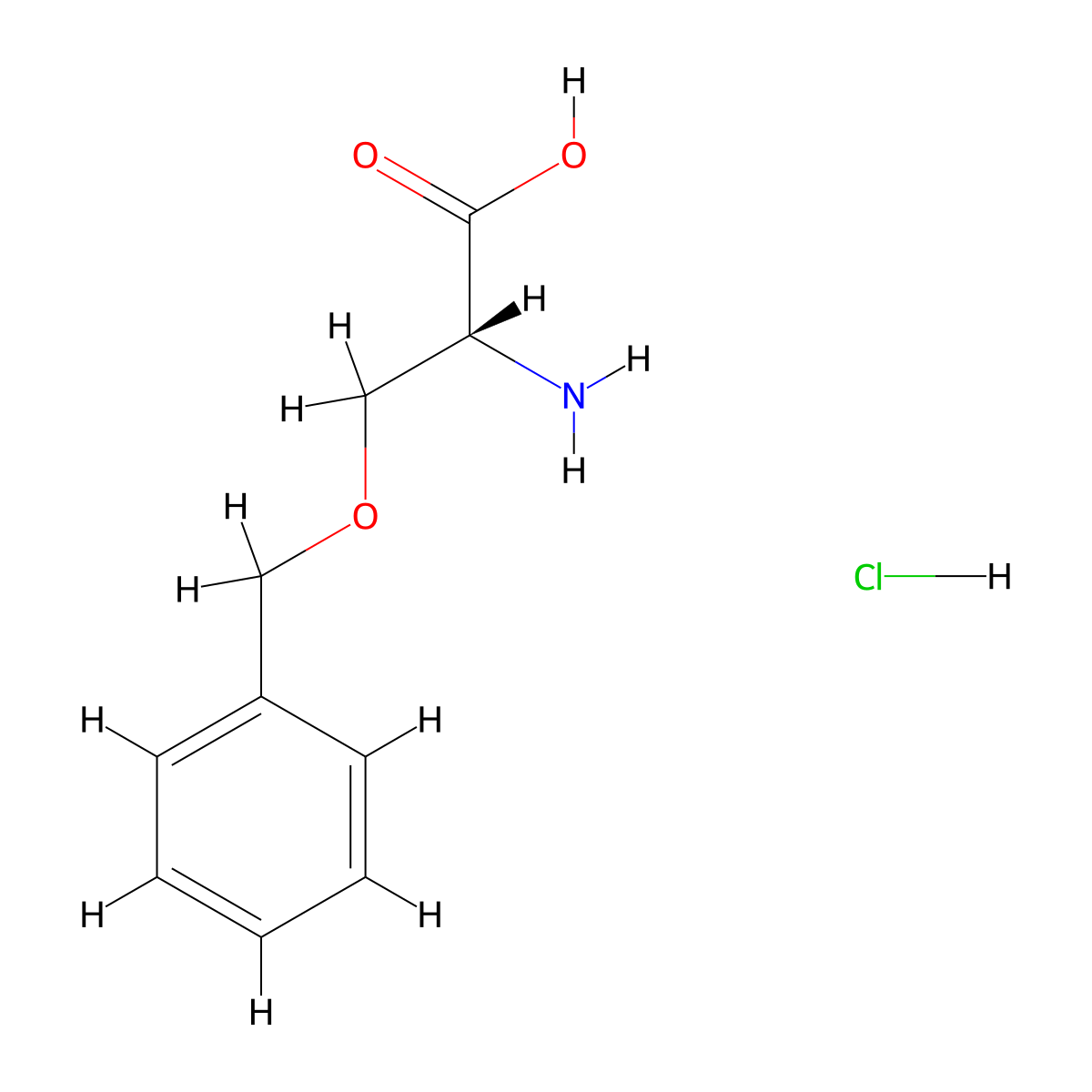 H-D-Ser(Bzl)-OH.HCl molecular structure, CAS 1233494-98-8